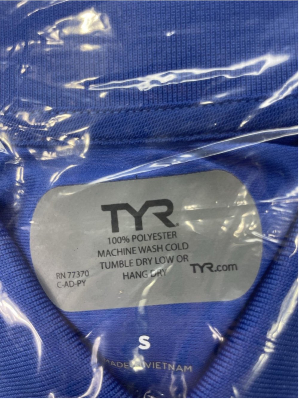 USA Water Polo Shirt Mens Small Blue TYR Tech Polo Royal Embroidered Logo - Picture 5 of 7